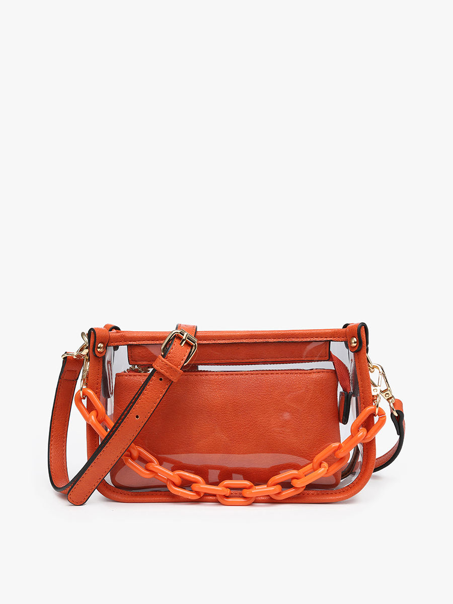 Jessica Stadium Clear Crossbody Bag – Chain Strap | M2226CR