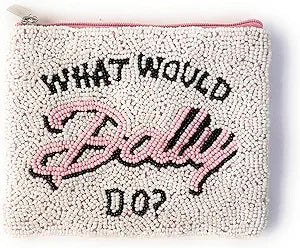Beaded Coin Purse "What Would Dolly Do?