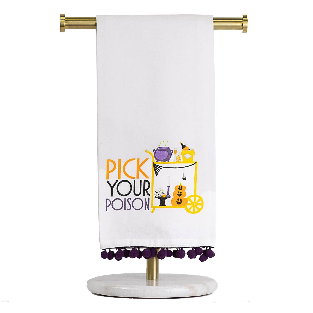 Pick Your Poison Pom Pom Hand Towel