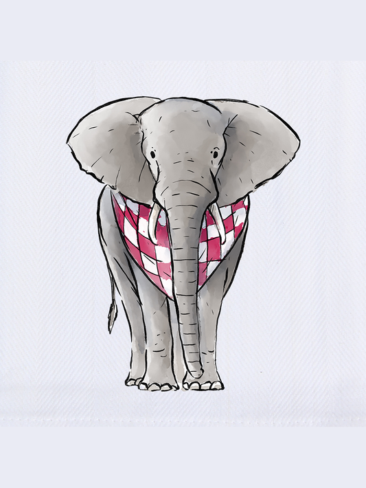 Elephant Front Tea Towel