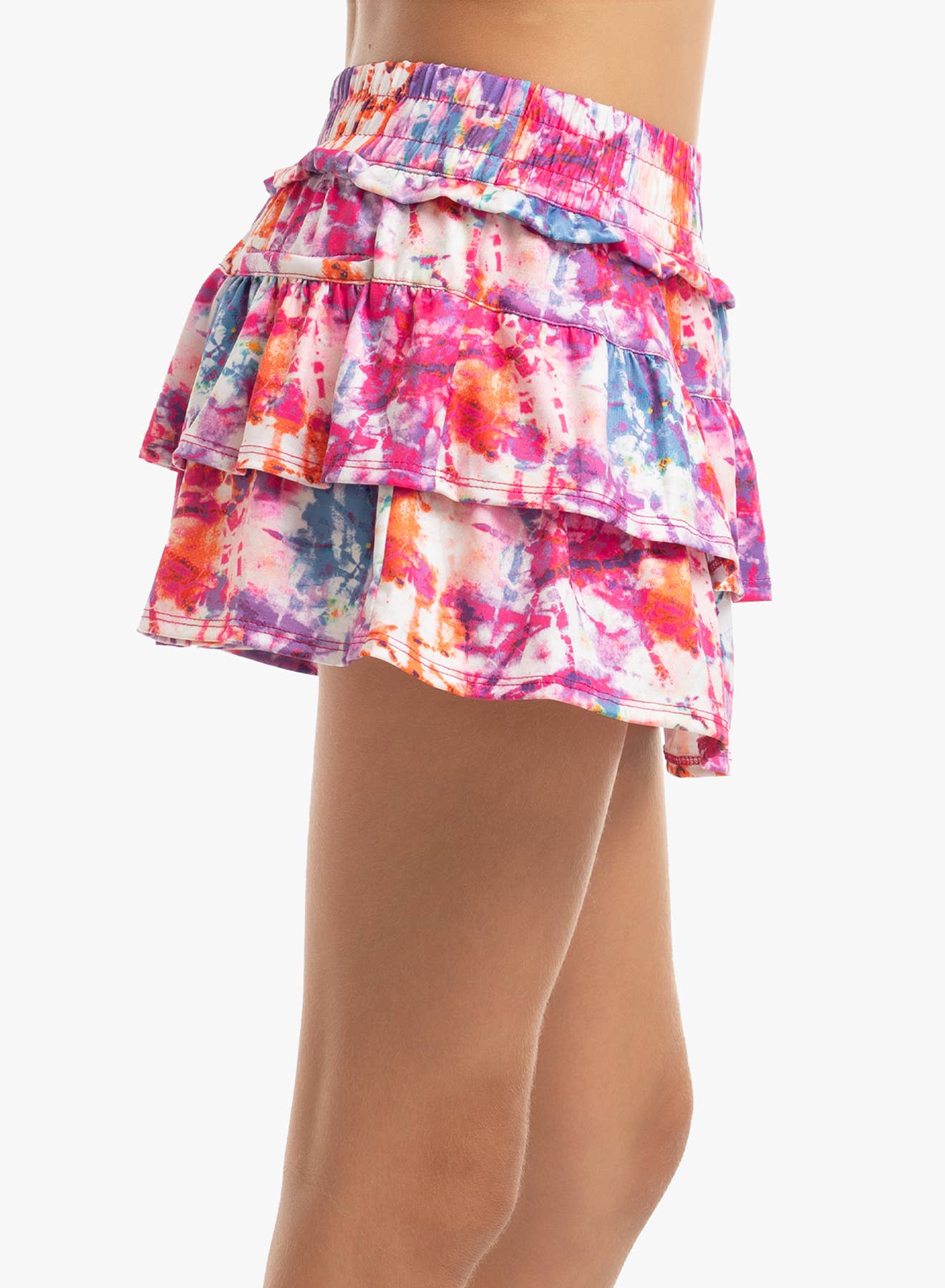 Girls' Double Tier Print Skirt W/Pocket