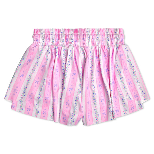 Floral Striped Butterfly Shorts