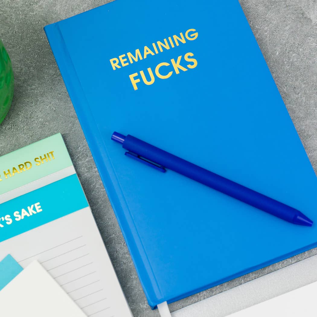 Remaining Fucks - Bright Blue Hardcover Journal Bright Hardcover