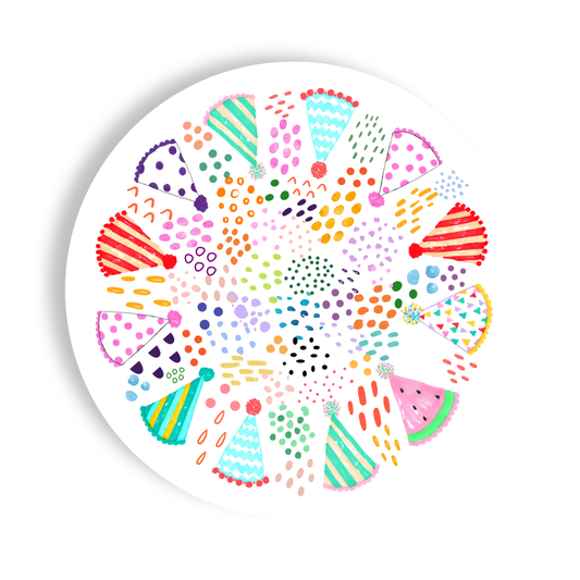 Birthday Party 24ct 9" Paper Plates – Salad/Dinner Separates