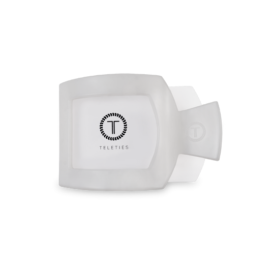 Square Flat Hair Clip | Small | Coconut White