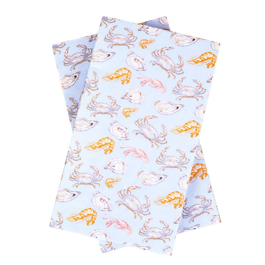 Seaspray Guest Napkins   Ice/Multi  4.25x7.75