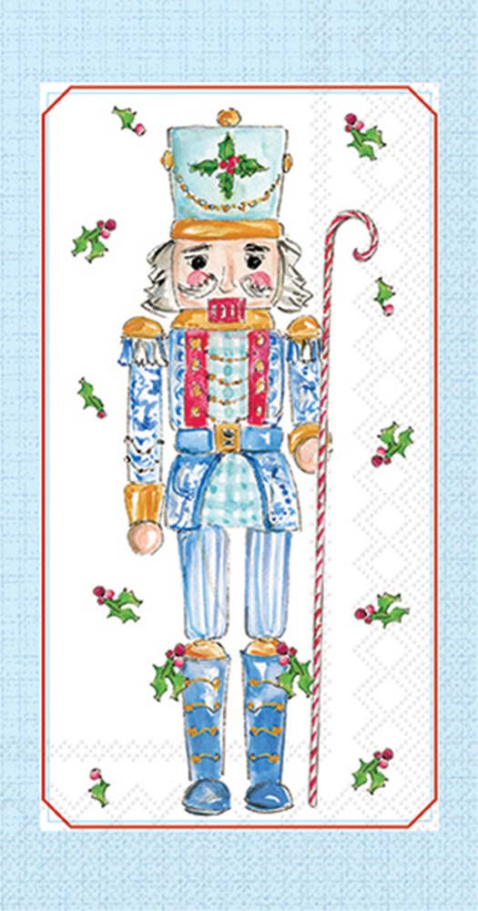 Paper Guest Towels Pk/16 Blue Nutcrackers Christmas