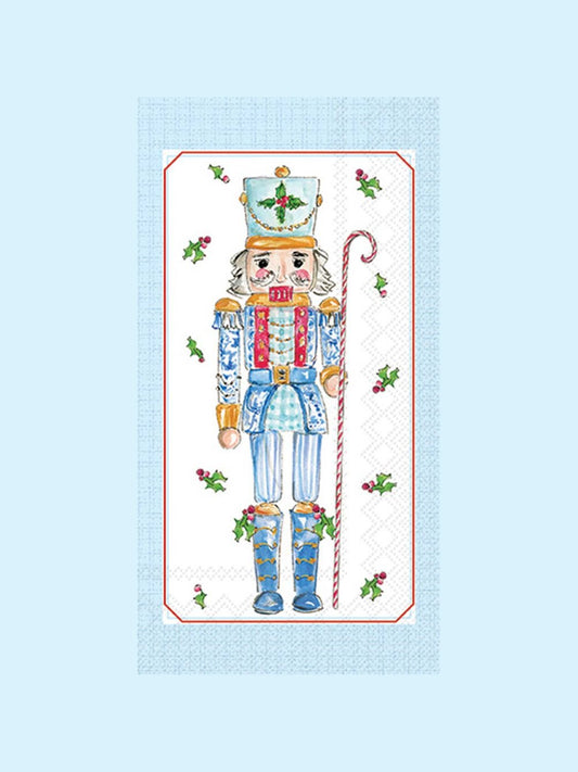 Paper Guest Towels Pk/16 Blue Nutcrackers Christmas