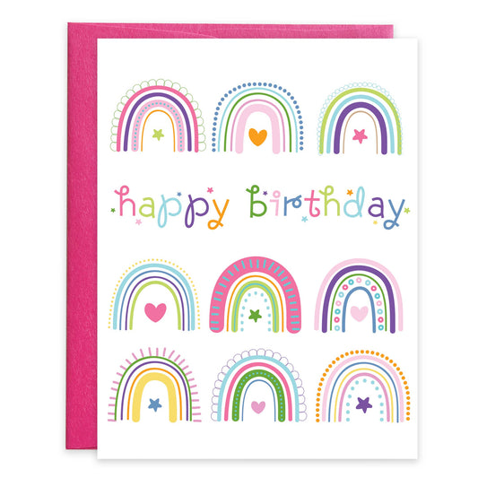 Birthday Greeting Card - Rainbows