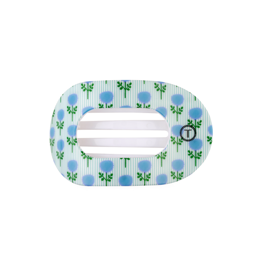 Blue Marigold | Medium | Flat Round Hair Clip
