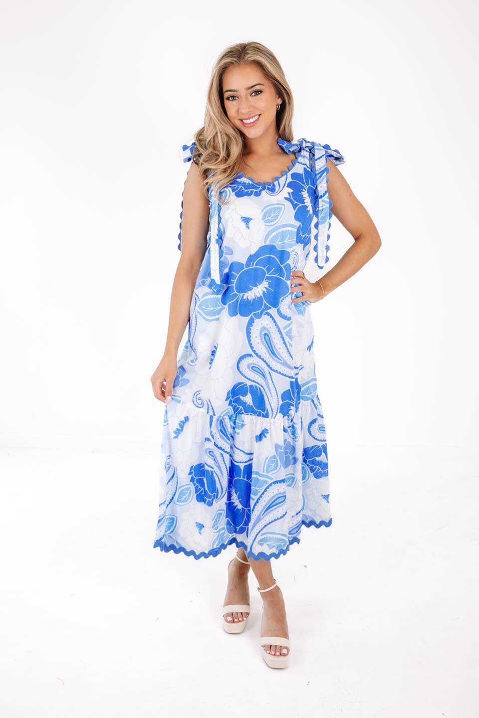 The Delayney Ric Rac Midi Dress