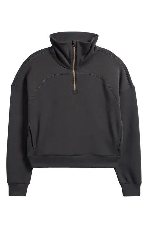 Dream Glow 1/2 Zip Pure Black