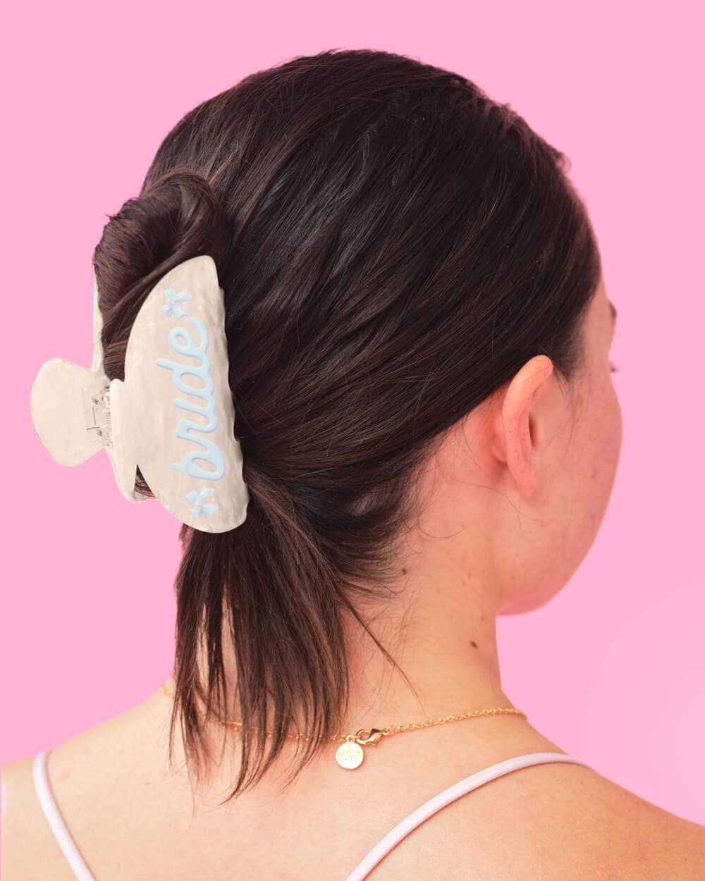 Something Blue Bride Clip - Pearl Acrylic Claw Clip