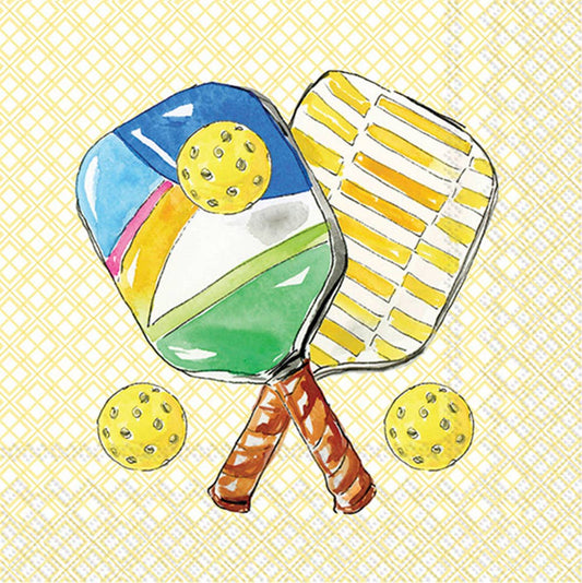 Paper Cocktail Napkins 20ct Pickleball Pair Rosanne Beck