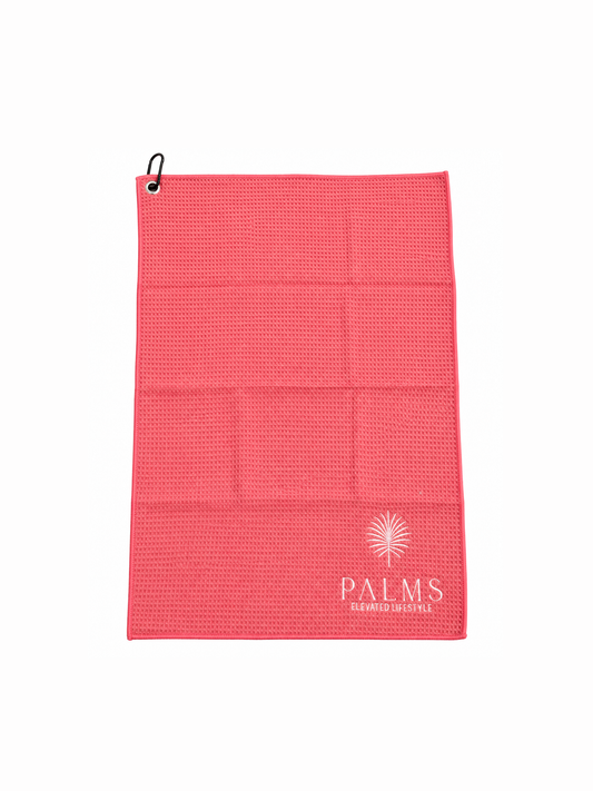 Palms Golf Towel - Pink