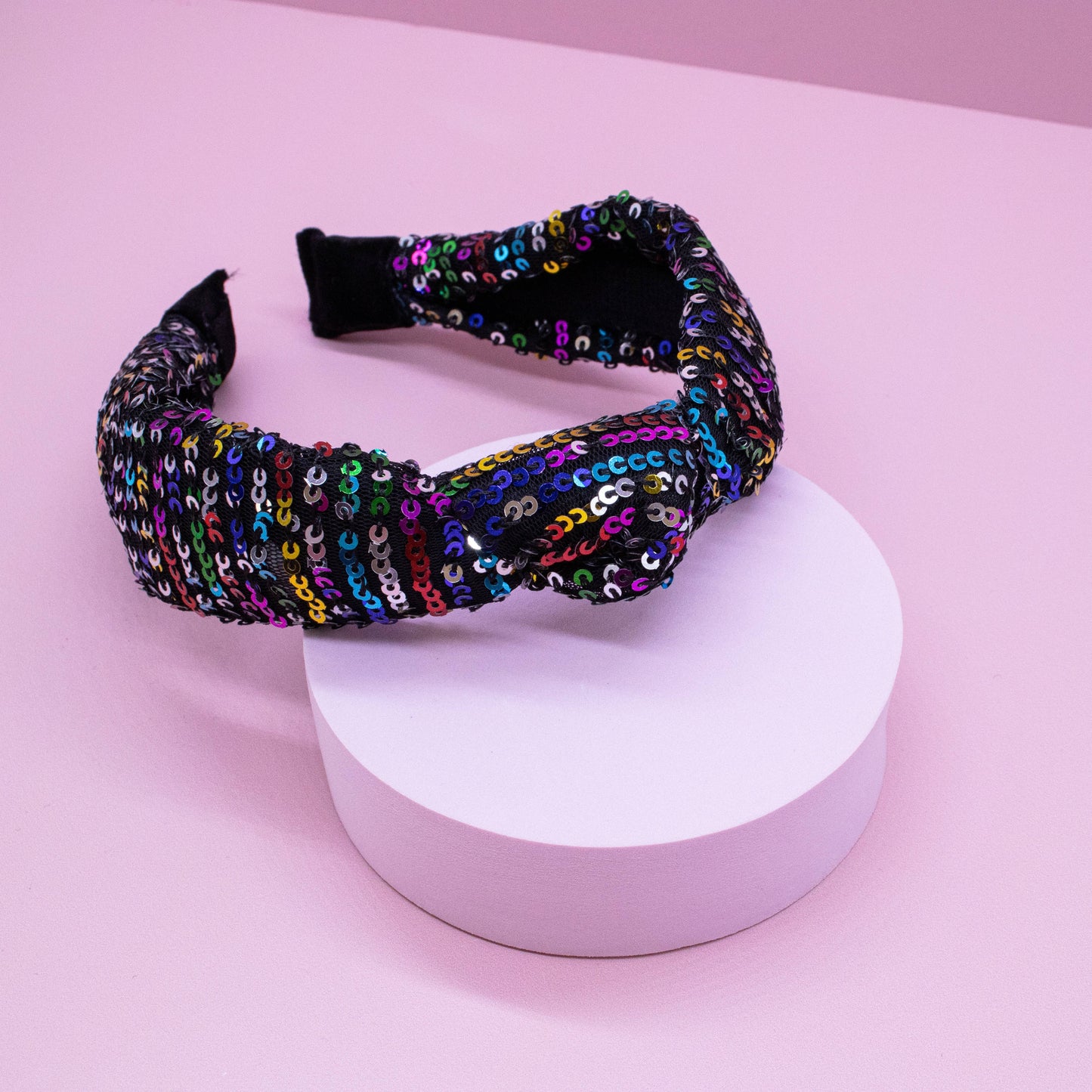 Kids Knot Headband - Rainbow Sequin Knotted Hair Accessories