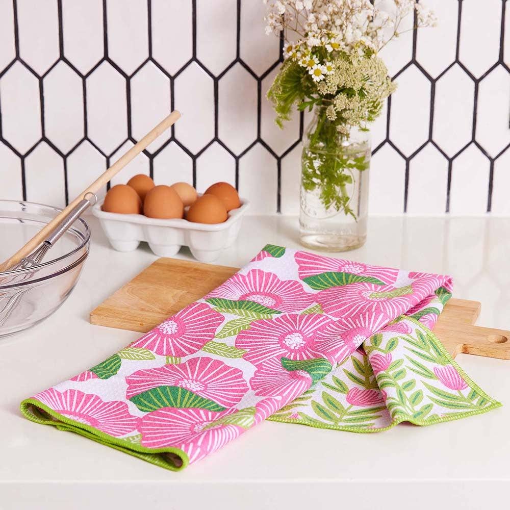 Poppy Papaver Eco Kitchen Tea Towel