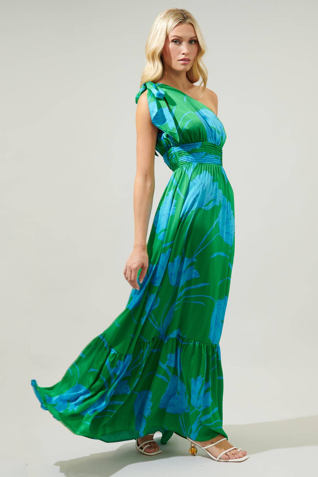 Seamoss Floral Bayou One Shoulder Maxi Dress