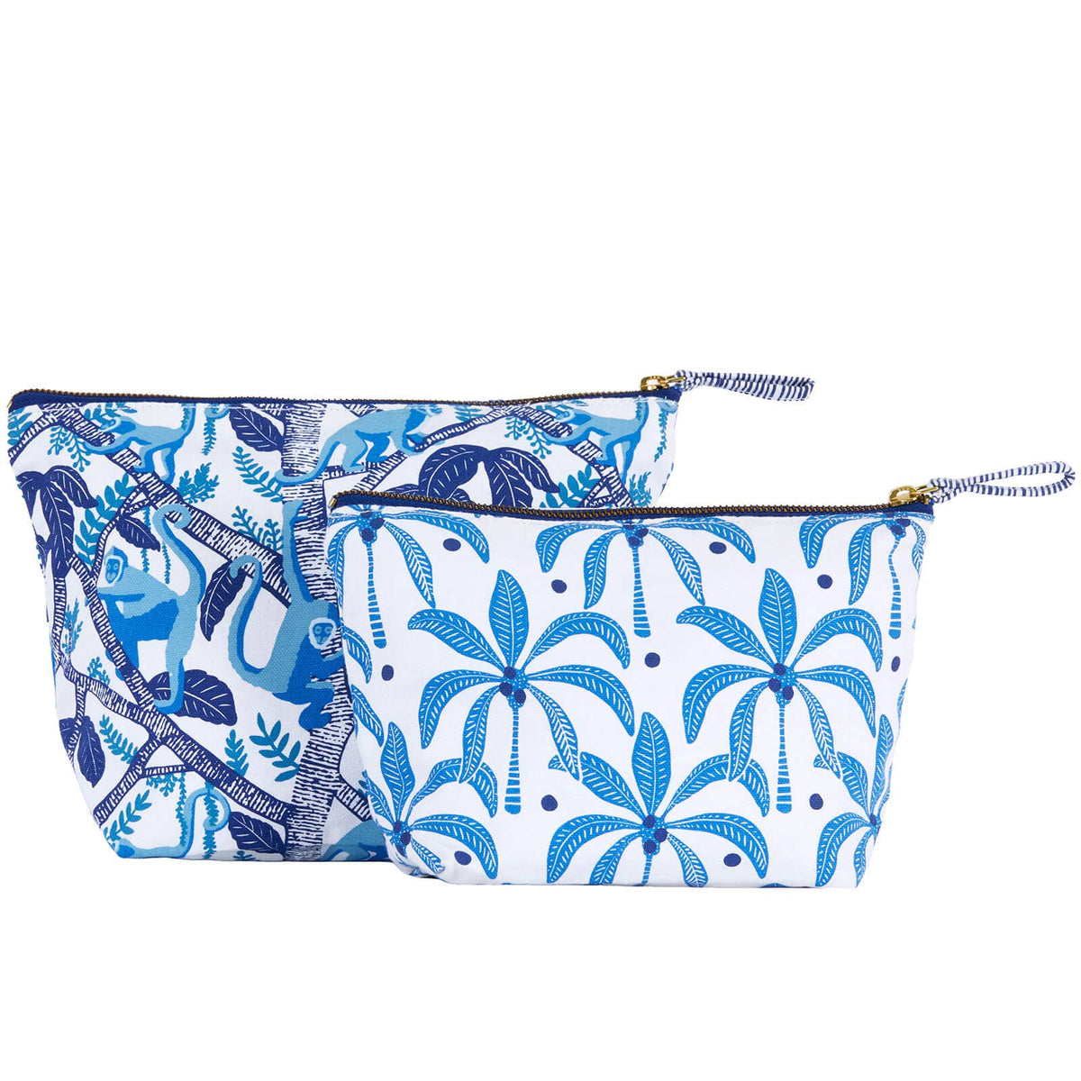 Coco Monkey Essential Canvas Pouch Set of 2