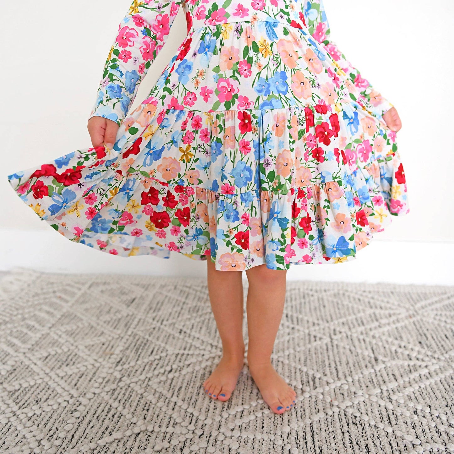 Kaylee SWING DRESS Bamboo Floral Kids Clothing Outfit