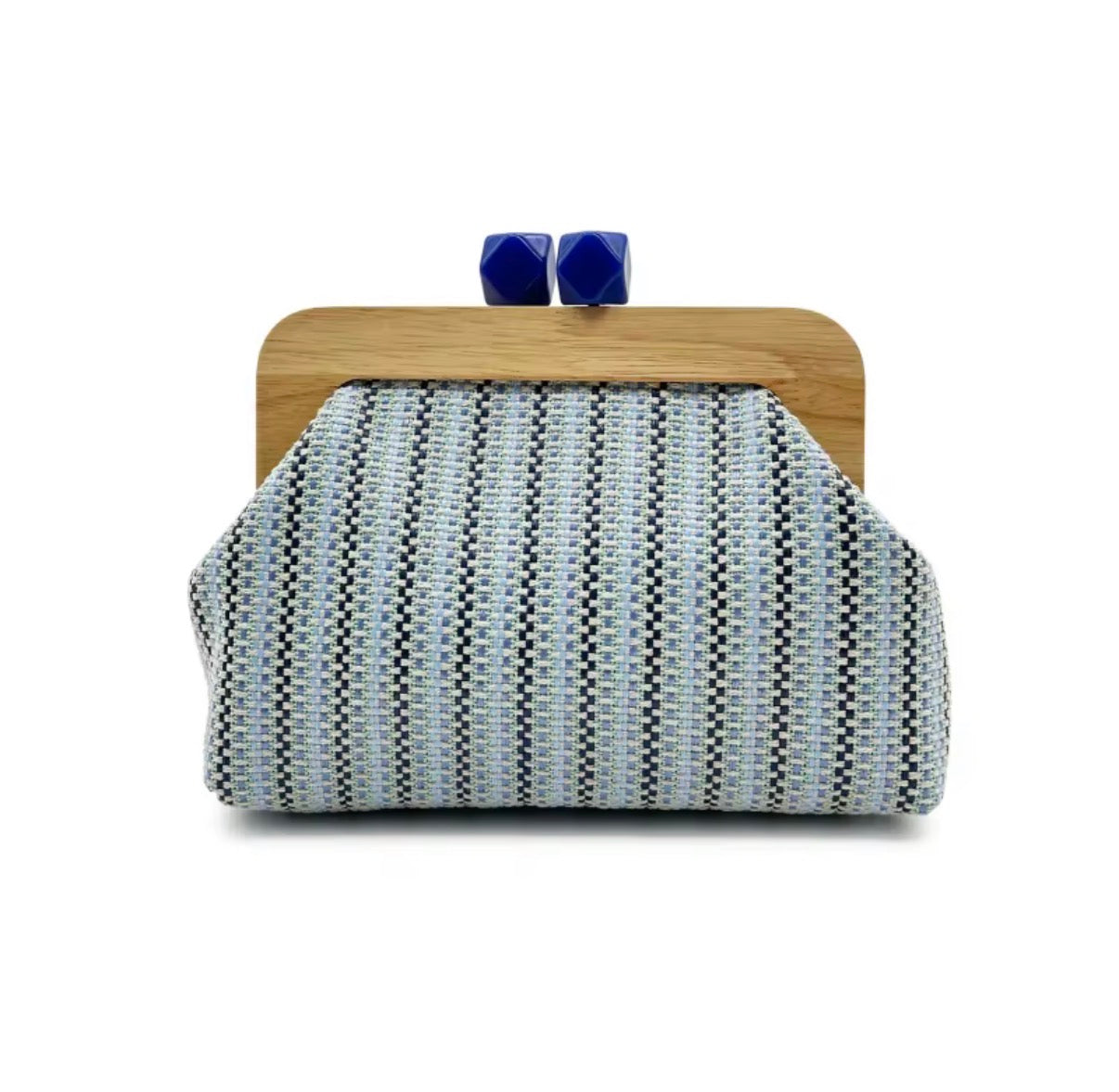Woven Clutch - Light Blue