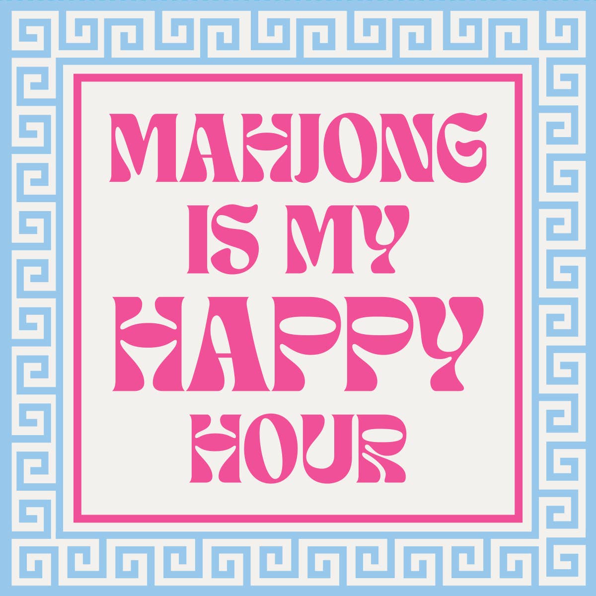 Funny Mahjong Cocktail Napkins | Mahjong Happy Hour