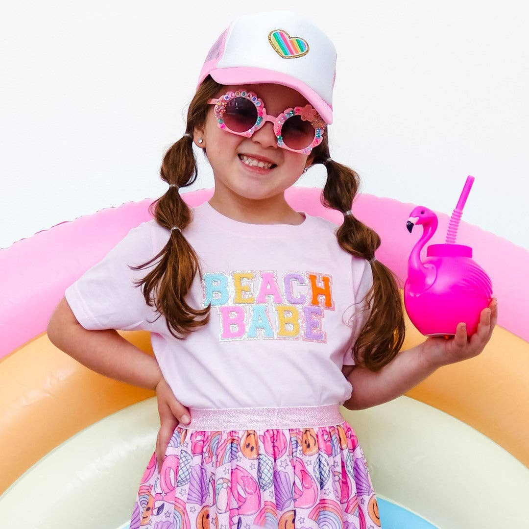 Beach Babe Patch Short Sleeve T-Shirt - Kids Summer Tee