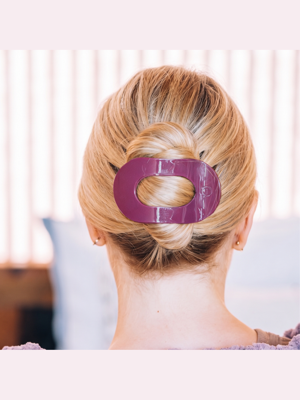 Mulberry Large Flat Round Hair Clip