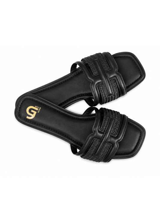 Rattan H Slide - Black