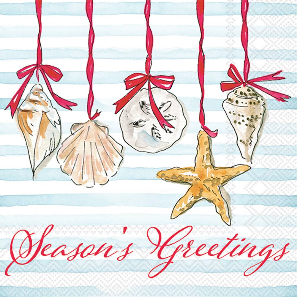 Paper Cocktail Napkins 20 ct Seasons Greetings Christmas