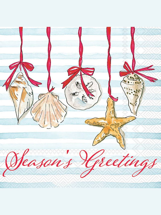 Paper Cocktail Napkins 20 ct Seasons Greetings Christmas