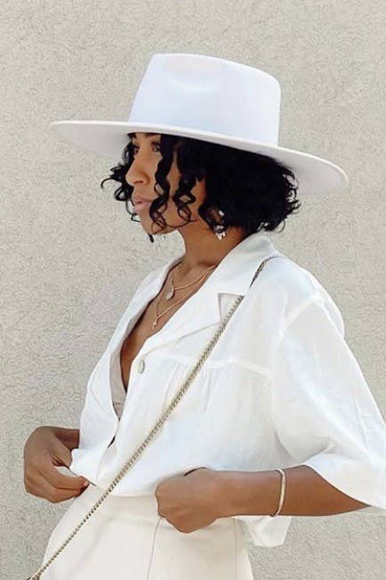 BILLIE - 100% Wool Felt Rancher, Satin Lined, Ivory