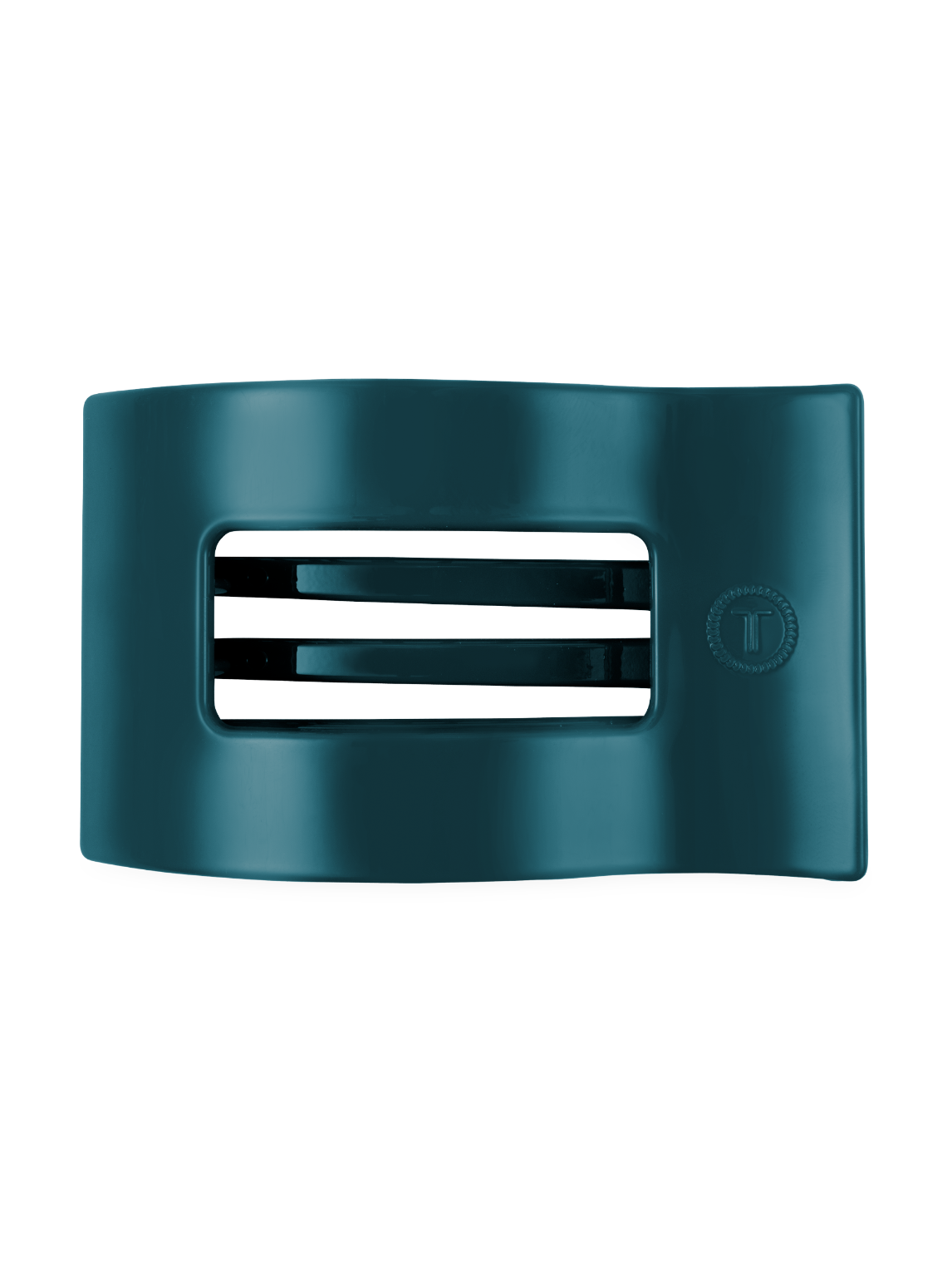 Teal With It Small Flat Rectangle Hair Clip