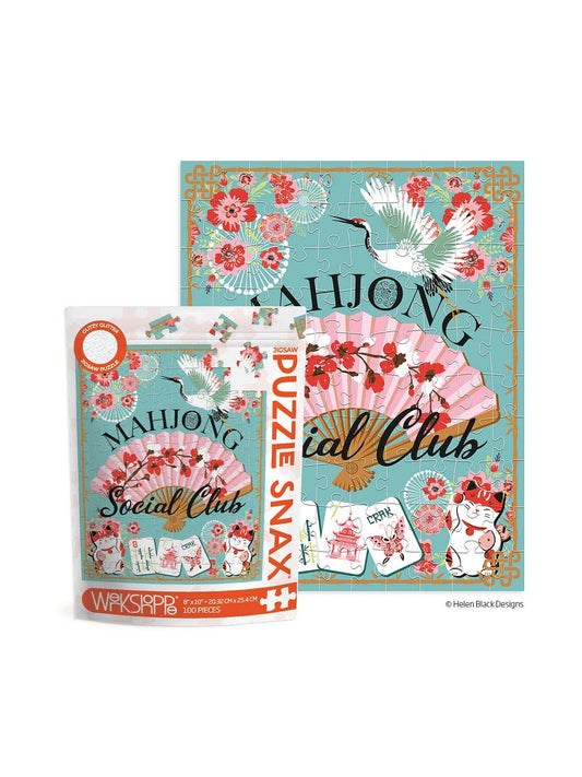 Mahjong Social Club 100 Piece Puzzle Snax