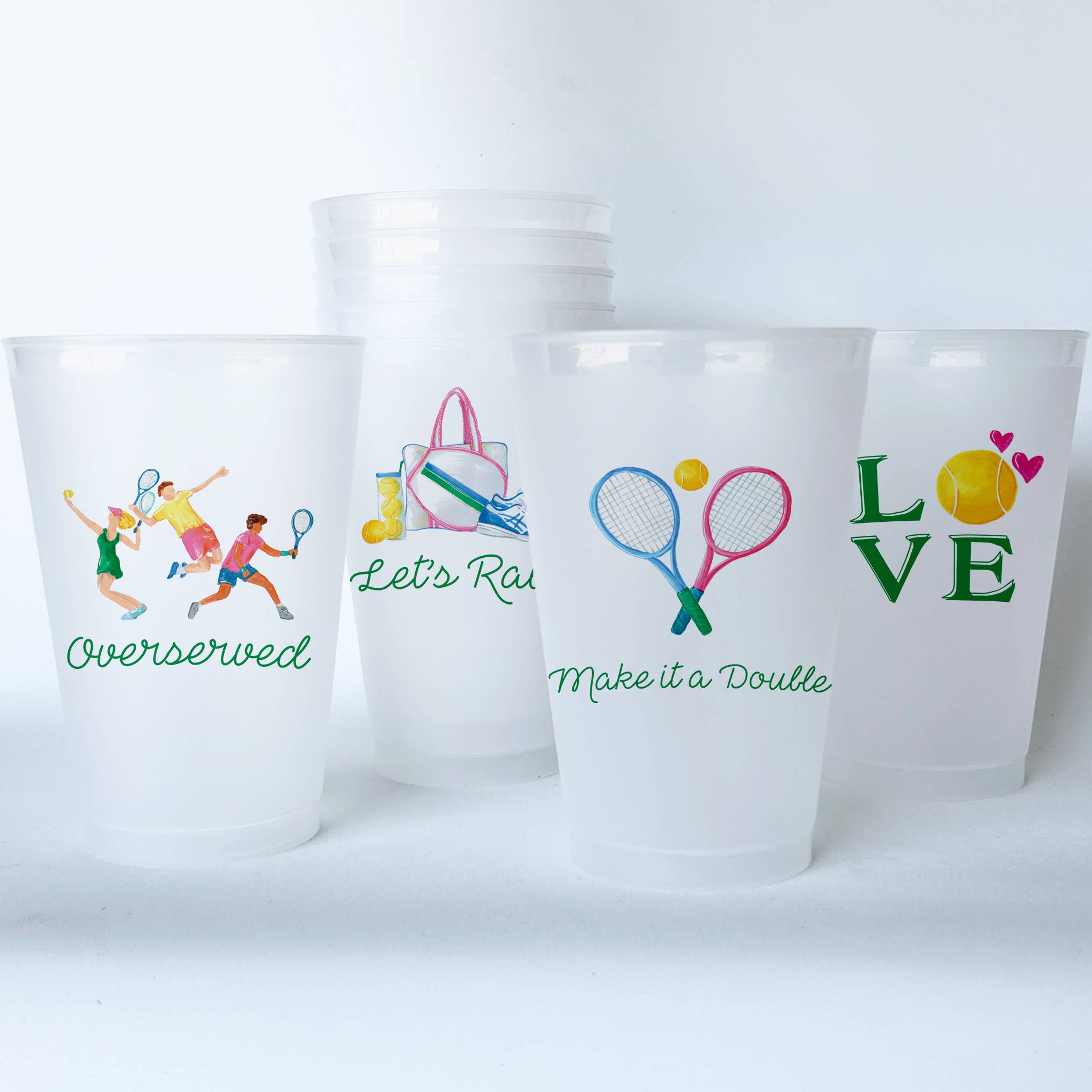 Tennis Shatterproof Plastic Cups