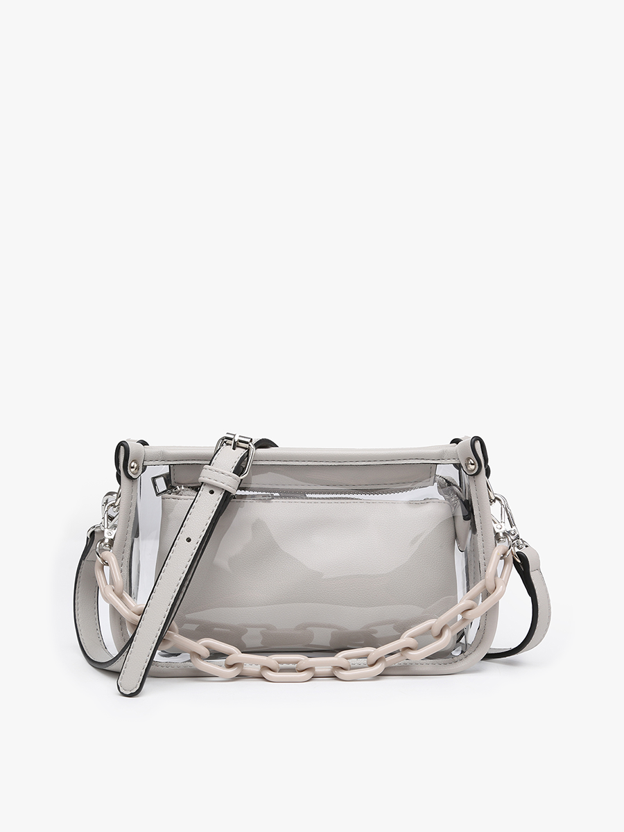 Jessica Stadium Clear Crossbody Bag – Chain Strap | M2226CR