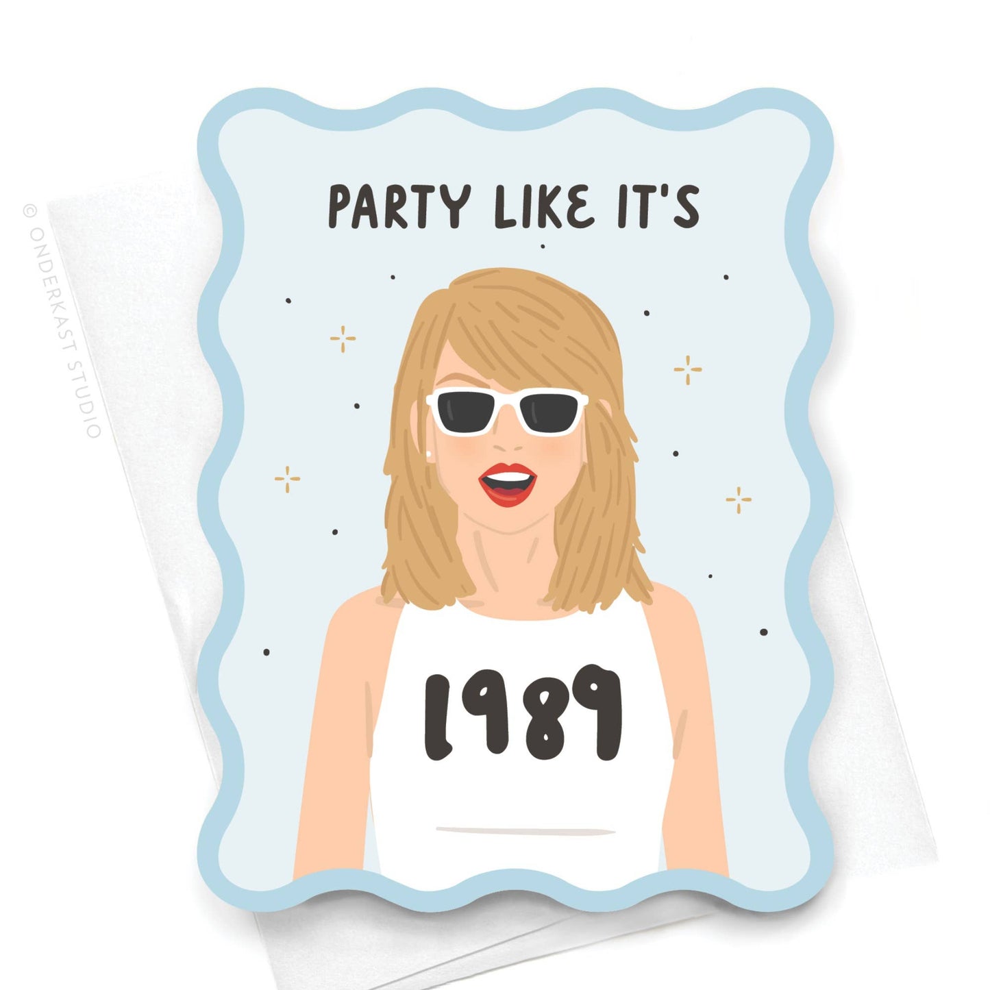 Wavy Die Cut TS 1989 Notecard