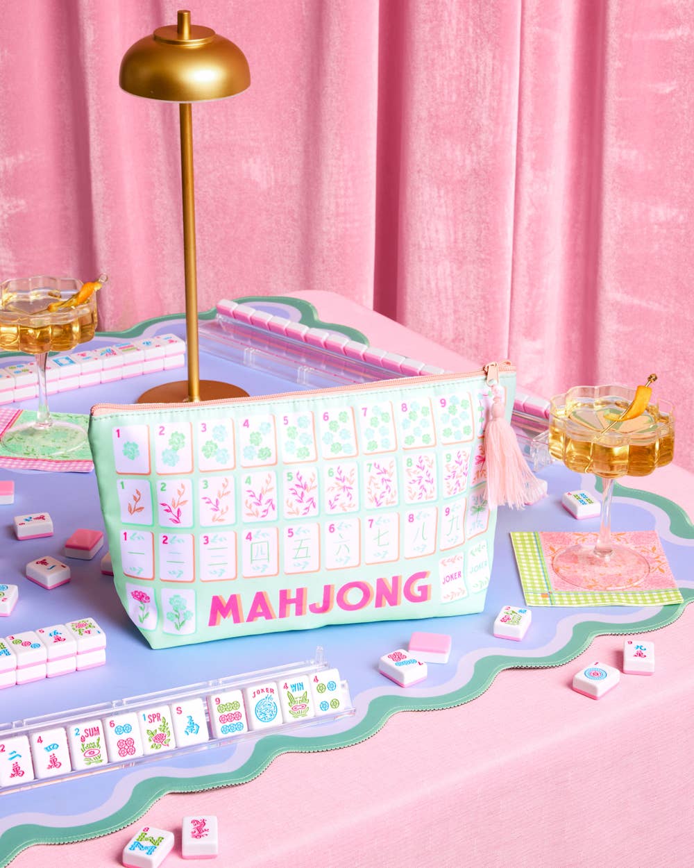 Mahjong Tile Bag - Nylon Zipper Bag