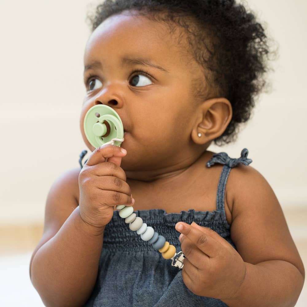 Muted Multicolor Pacifier Clip
