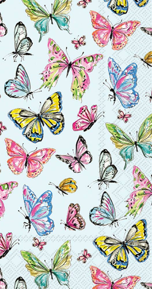 Paper Guest Towels 16 Count Butterfly Medley Rosanne Beck