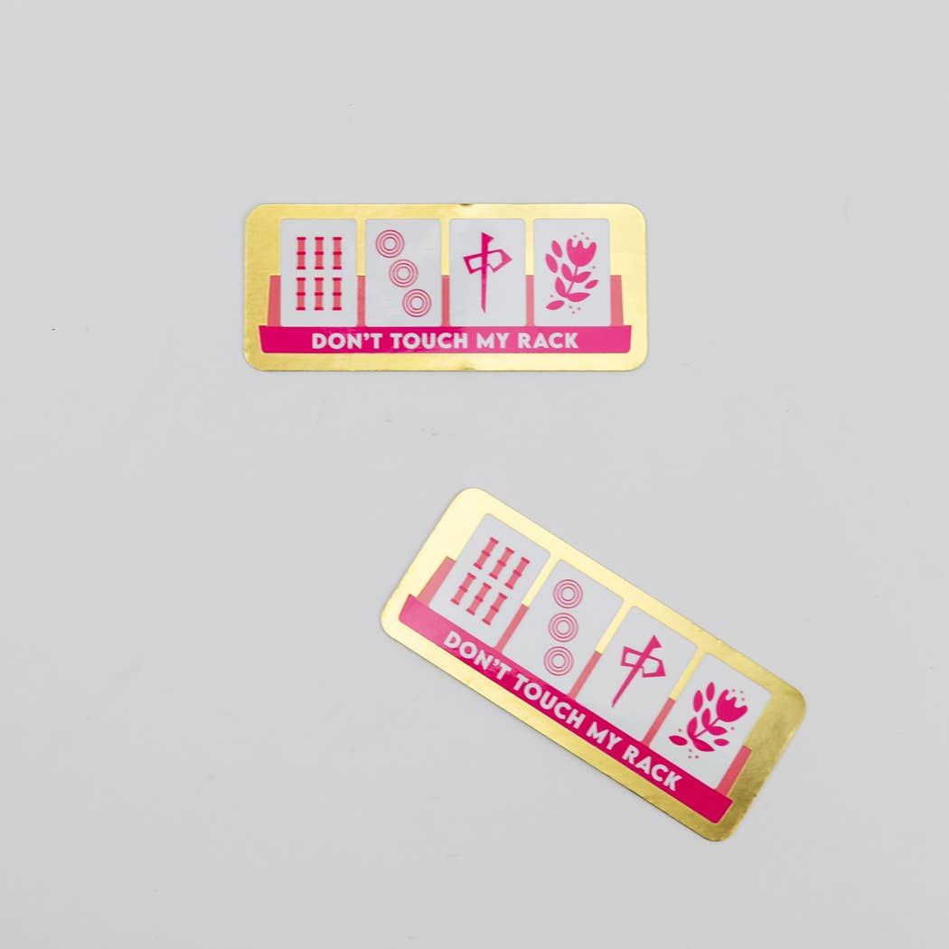 Don't Touch My Rack - Mahjong Vinyl Sticker, Funny Gift