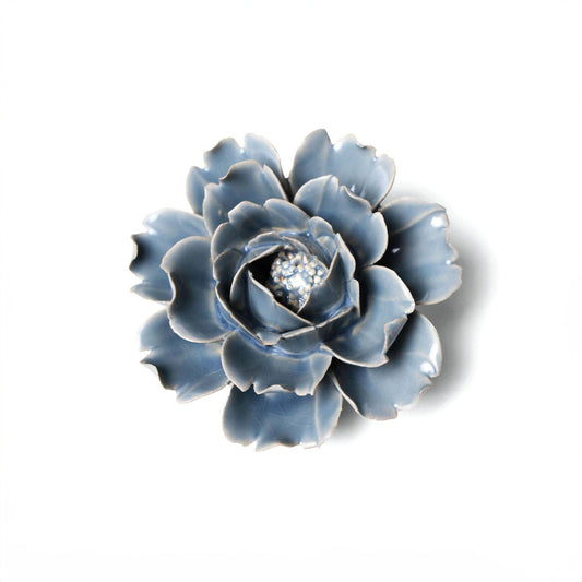 Ceramic Flowers Wall Art - Pastel Blue Rose