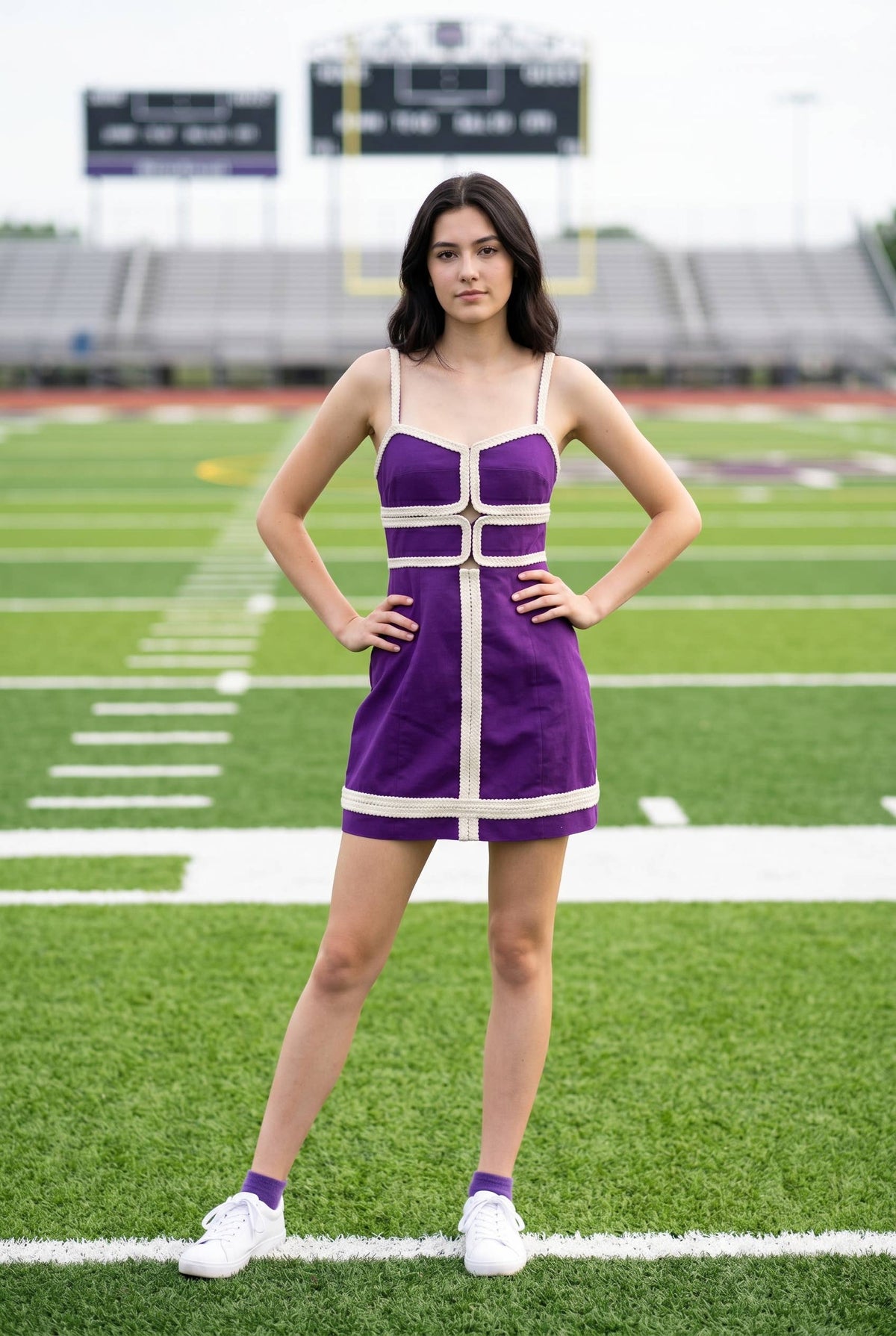 Contrast Trim Bodycon Mini Dress