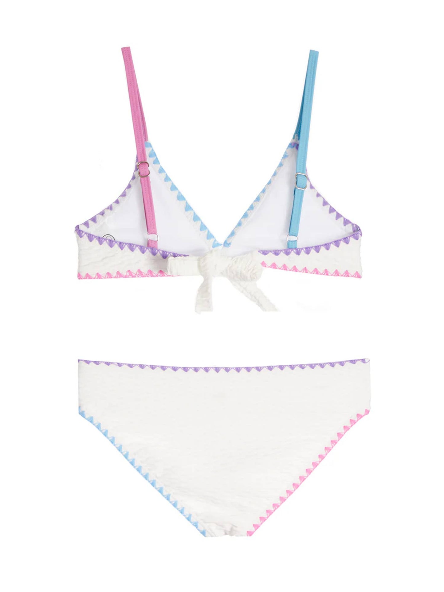 Rani Embroidered Trim White Bikini Swimsuit