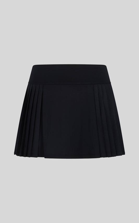 Girls Pleated Tennis Skort: Black