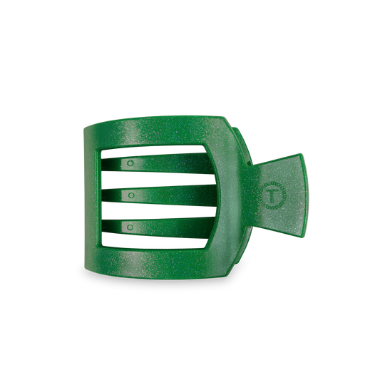 Square Flat Hair Clip | Medium | Shamrock Shimmer