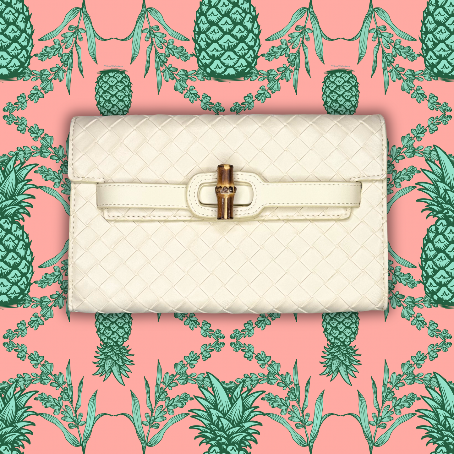 Broad Clutch- Cream