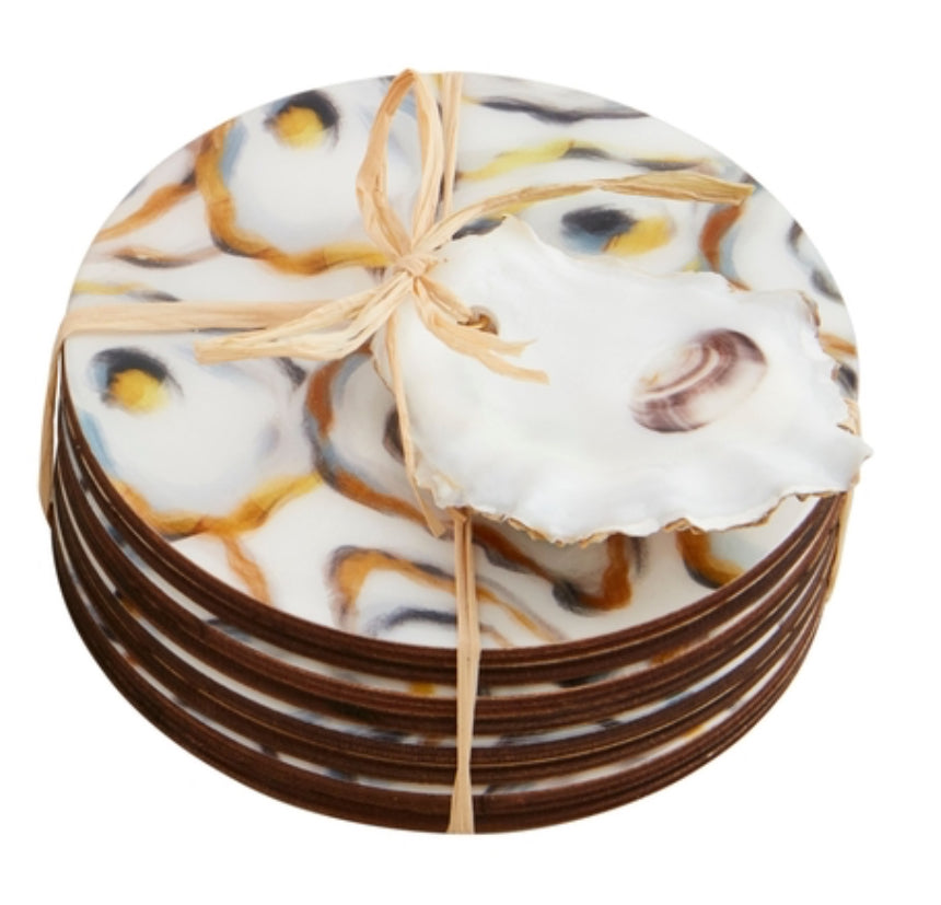 Oyster Enamel Coaster Set