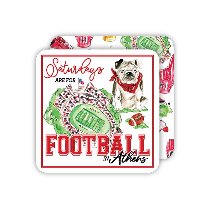 Saturdays are for Football in Athens Square Coaster