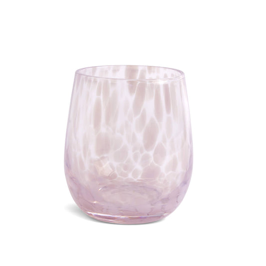 12oz Spot Stemless Wine Glass – Pink